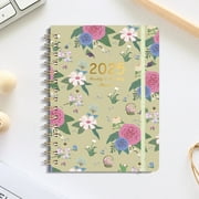 PBAZIH 2025 Personalized Flower Schedule Planner, Weekly and Monthly English Diary, Ideal for Organizing Your Year, A5 Coil Bound for Easy Writing, Perfect for Busy Schedules